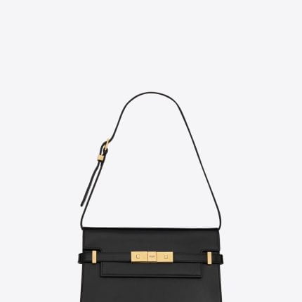 YSL / MANHATTAN SMALL SHOULDER BAG IN BOX SAINT LAURENT LEATHER BLACK 6756260SX0W1000