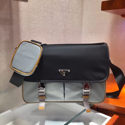 Prada Nylon clamshell handbag 2vd768b size: 32*24*12cm