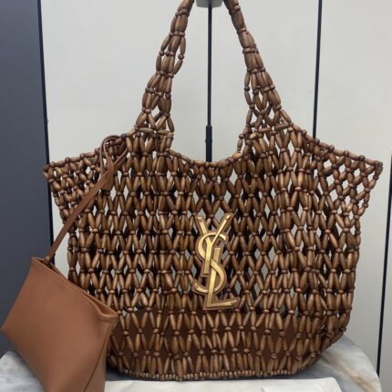 Saint Laurent Wooden Bead Tote Bag