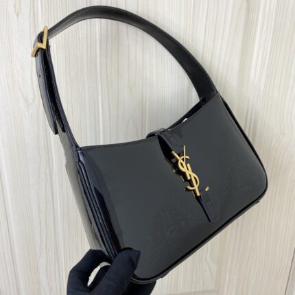 YSL Patent Leather Shoulder Bag with Monogram