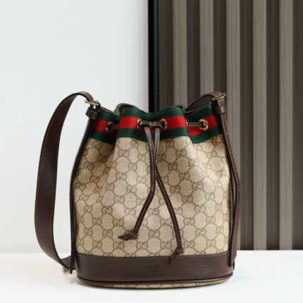 Gucci GG Canvas Drawstring Shoulder Bag