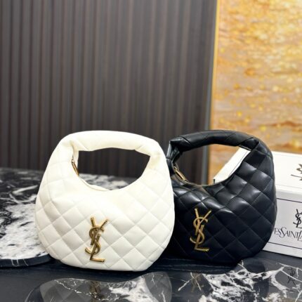 Saint Laurent Quilted Leather Hobo Bag / Small Hobo Bag