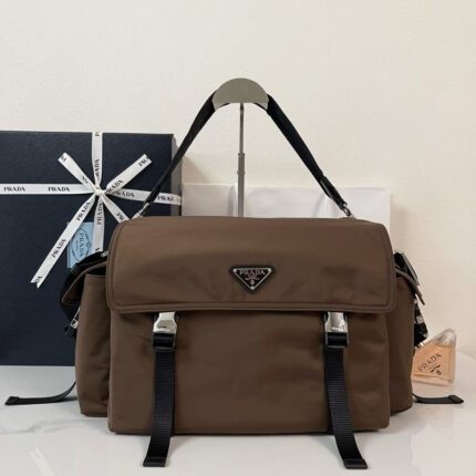 Prada Re-Nylon Flap Shoulder Bag with Buckles
