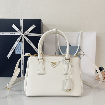 Prada Galleria Saffiano Leather Handbag (White)