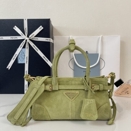 Prada Suede Doctor Bag with Buckles